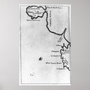 Karte von Brobdingnag Poster