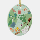 Karte von Brooklyn individuell anpassbare zweiseit Keramik Ornament (Rechts)