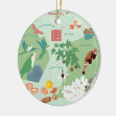 Karte von Brooklyn individuell anpassbare zweiseit Keramik Ornament (Links)