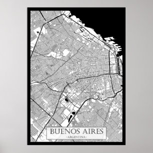 Karte von Buenos Aires Argentinien Poster
