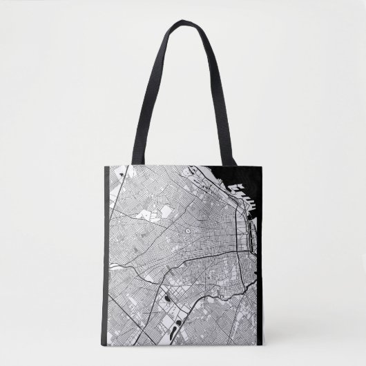 Karte von Buenos Aires Argentinien Tasche (Vorderseite)