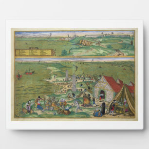 Karte von Cadiz, von "Civitates Orbis Terrarum" vo Fotoplatte