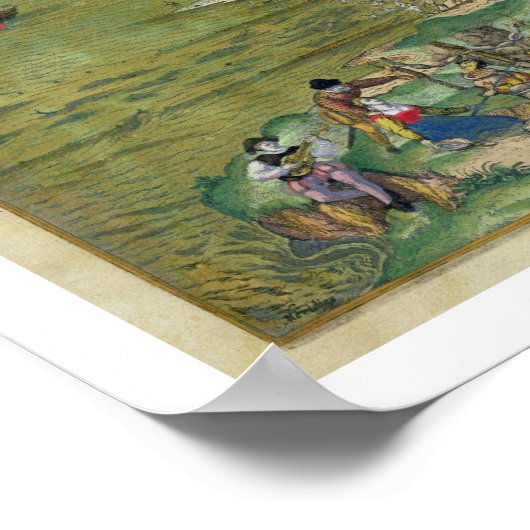 Karte von Cadiz, von "Civitates Orbis Terrarum" vo Poster (Ecke)