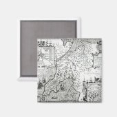 Karte von Caernarvon, 1616 Magnet (Vorderseite/Rückseite)