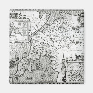 Karte von Caernarvon, 1616 Magnet