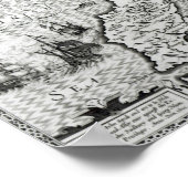 Karte von Caernarvon, 1616 Poster (Ecke)