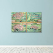 Karte von Calais, Malta, Rhodos und Famagusta Leinwanddruck (Insitu (Holzboden))