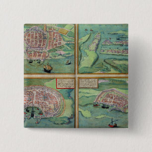 Karte von Calais, von Malta, von Rhodos und von Button