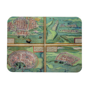 Karte von Calais, von Malta, von Rhodos und von Magnet