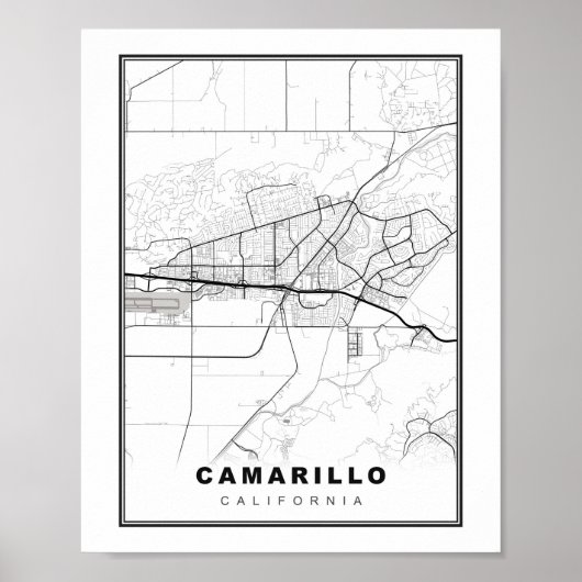 Karte von Camarillo Poster (Vorne)