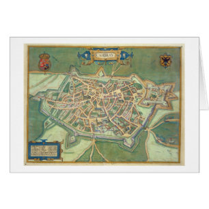Karte von Cambrai, von "Civitates Orbis Terrarum"