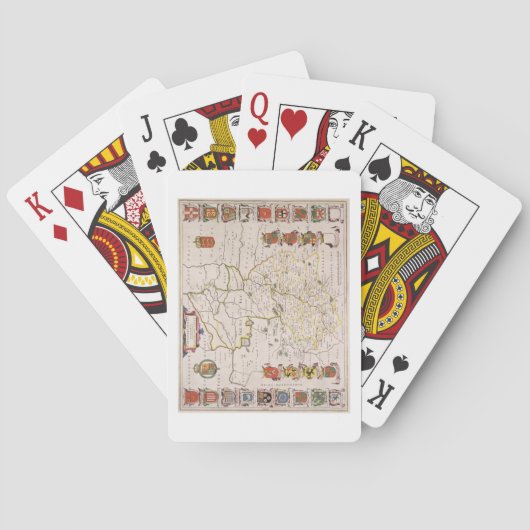 Karte von Cambridgeshire, erschienenes Amsterdam Spielkarten (Rückseite)