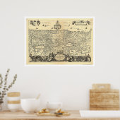 Karte von Canaan Das Land des Versprechens von Mox Poster (Küche)