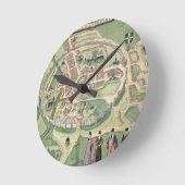Karte von Canterbury, von 'Civitates Orbis Terraru Runde Wanduhr (Winkel)