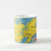 Karte von Cape Ann Massachusetts Kaffeetasse (Mittel)