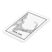 Karte von Cape Cod Magnet (Linke Seite)