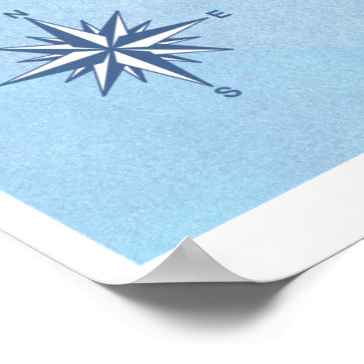 Karte von Cape San Blas Florida Poster (Ecke)