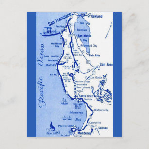 Karte von Carmel nach San Francisco