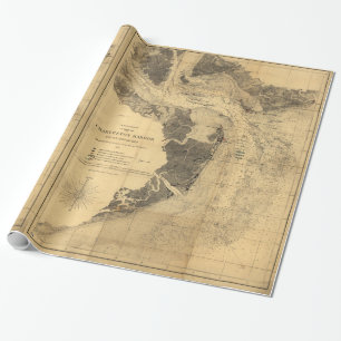 Karte von Charleston-Hafen South Carolina (1863) Geschenkpapier