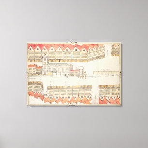 Karte von Cheapside, London, 1585 Leinwanddruck