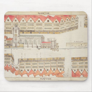 Karte von Cheapside, London, 1585 Mousepad