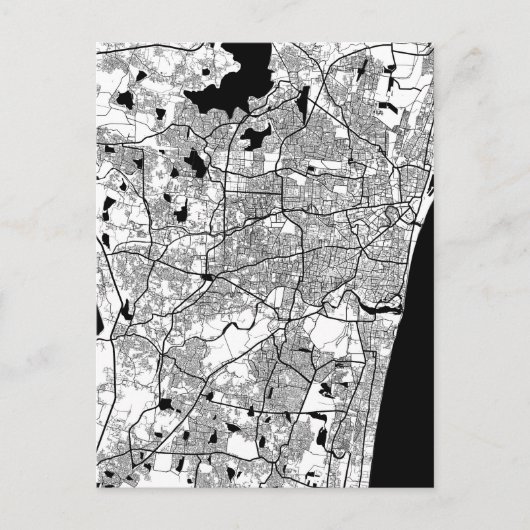 Karte von Chennai Tamil Nadu (Vorderseite)