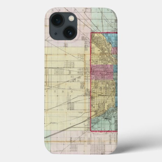 Karte von Chicago Case-Mate iPhone Hülle (Rückseite)