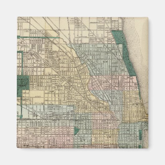 Karte von Chicago City Magnet (Vorne)