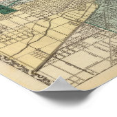 Karte von Chicago City Poster (Ecke)