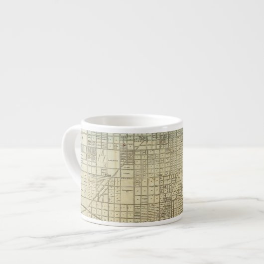 Karte von Chicago Espressotasse (Vorderseite Links)