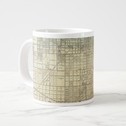 Karte von Chicago Jumbo-Tasse (Vorderseite Links)
