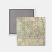 Karte von Chicago Magnet (Vorderseite/Rückseite)