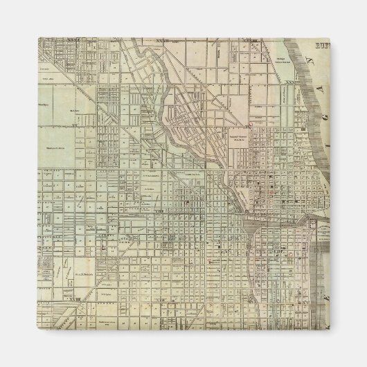 Karte von Chicago Magnet (Vorne)