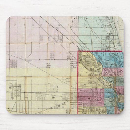 Karte von Chicago Mousepad (Vorne)