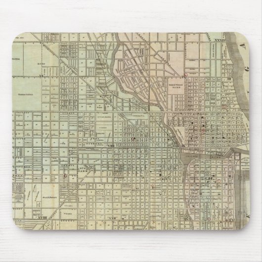 Karte von Chicago Mousepad (Vorne)