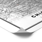 Karte von Chicago Poster (Ecke)