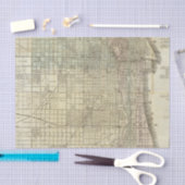 Karte von Chicago Seidenpapier (Handwerk)