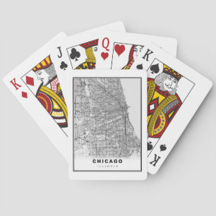 Karte von Chicago Spielkarten