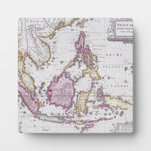 Karte von China & Indonesien 1710 Fotoplatte