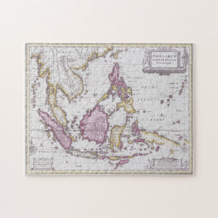 Karte von China & Indonesien 1710 Puzzle