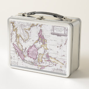 Karte von China u. von Indonesien   1710 Metall Brotdose