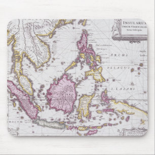 Karte von China u. von Indonesien   1710 Mousepad