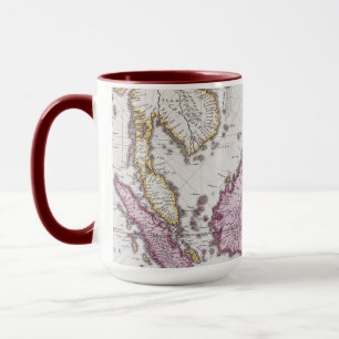 Karte von China u. von Indonesien   1710 Tasse