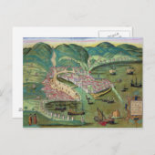 Karte von Chios, von "Civitates Orbis Terrarum" vo (Vorne/Hinten)