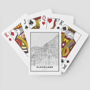 Karte von Cleveland Spielkarten