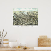 Karte von Clinton, Massachusetts von 1876 Poster (Küche)