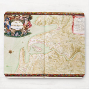 Karte von Concarneau Mousepad