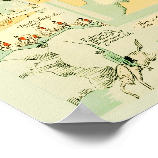 Karte von Connecticut von 1926 Poster (Ecke)