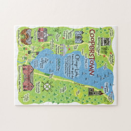 Karte von Cooperstown, Jigsaw Puzzle (Horizontal)