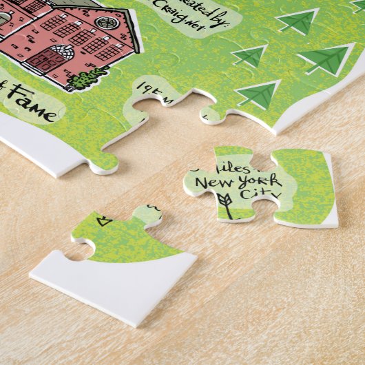 Karte von Cooperstown, New York, Puzzle (Seite)